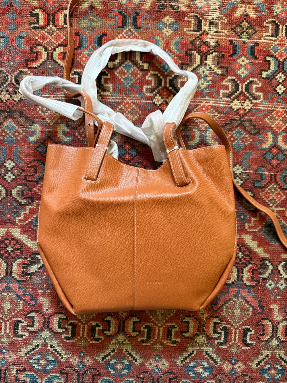 Polene style mini leather bag